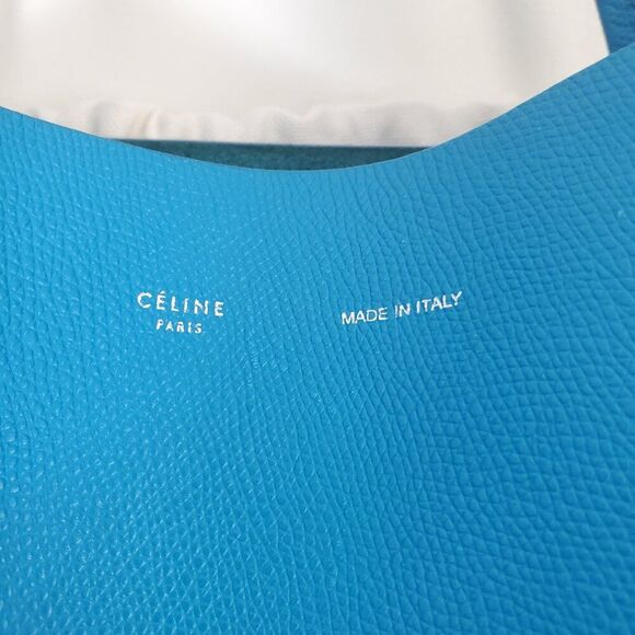 RARE! Celine Horizontal Blue Camel Bicolor Large Cabas Tote +dust bag VGC $1400 - Picture 8 of 16